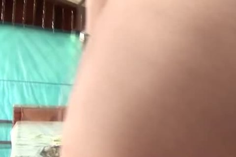 big a-hole lady-man In Bikini Jerks Off Her Shecock