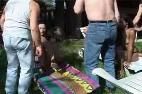 Outdoor orgy With latin chick tgirls