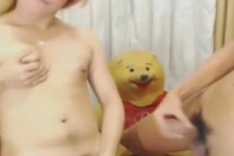 Two tasty ladyman engulfing And anal nailing
