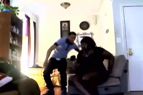 naughty large pecker Light Skin guy bonks bulky unsightly Tr
