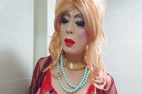 Sissy lovely Makeup Masturbation