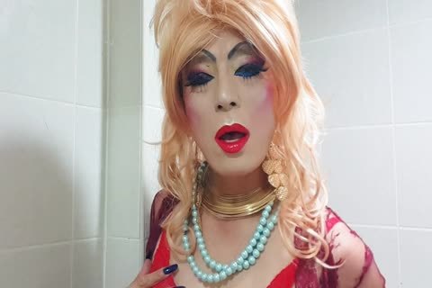 Sissy lovely Makeup Masturbation
