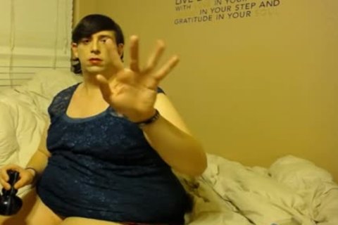 large sexy woman tranny Smokes, Masturbates And Tastes Her Own sperm