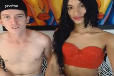 couple ladyboy sucking wang On webcam