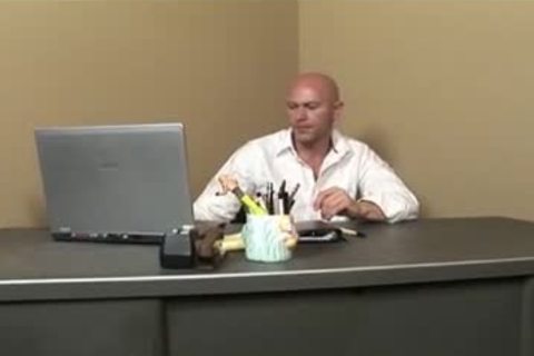 Skinny lady-man With giant Fake melons Being fucked On A Desk