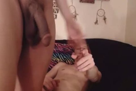 Skinny blonde sheboy Gives bf A good oral-job