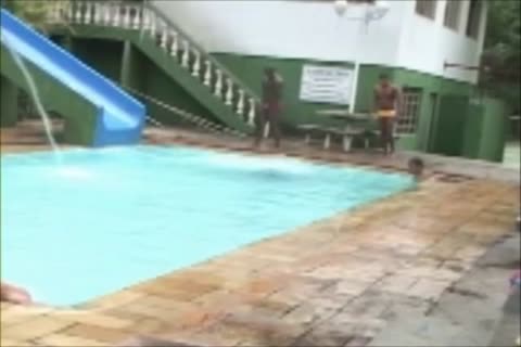 BRAZILIAN shemale GROUPSEX  POOL PARTY #1