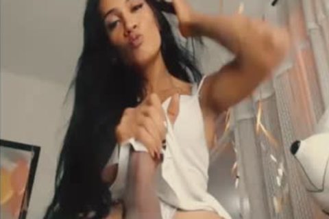 humongous dick latin chick ladyboy Teasing And Jerking