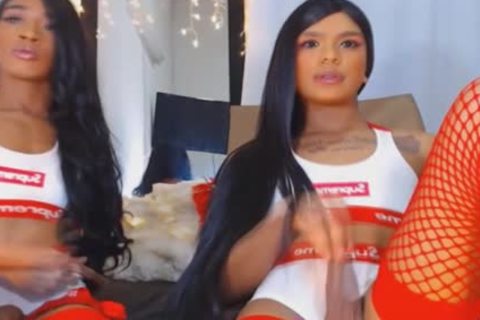 Twin lady-man Giving Each Other A sleazy handjob