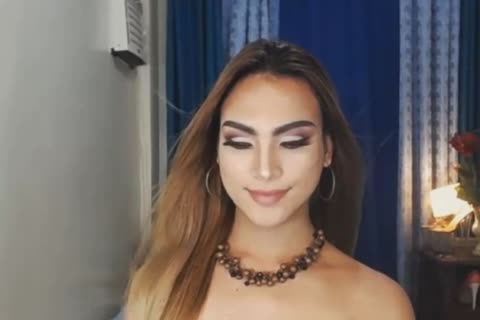 sleazy oriental ladyboy Maturbates Her Hard penis