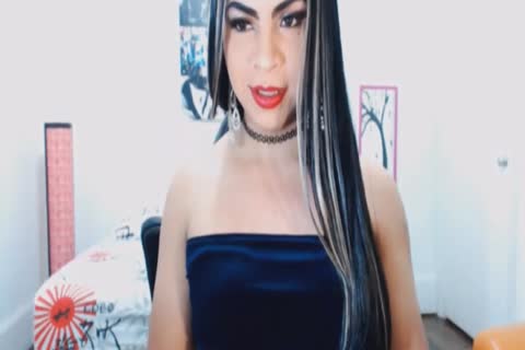 filthy ladyboy Rubs Her 10-Pounder And Balls