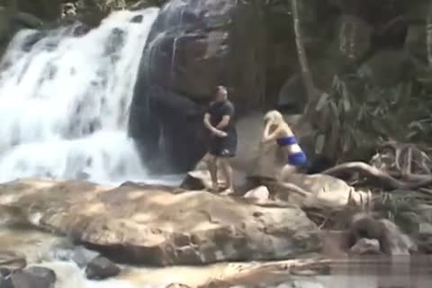 naughty Brazilian blonde banging At The River..
