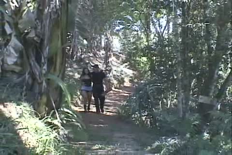 TS naughty Carla Fael gets pounded outdoors..