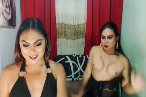 Two Exotic Ladyboy hammering On cam