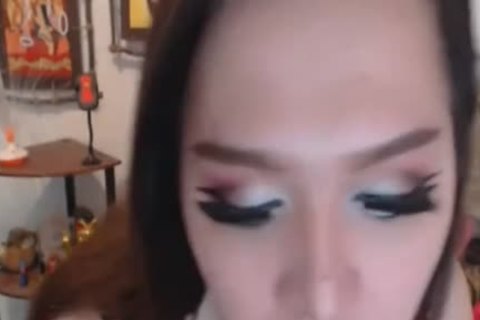 Super slutty lady-man Stroking Her Hard rod