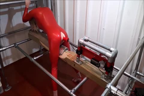 RachelSexyMaid - 34 - Dungeon Fuckmachine In Red Latex Catsuit