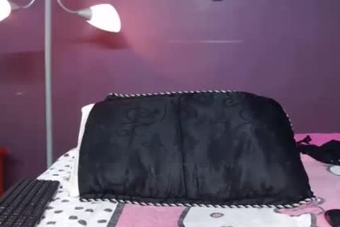 Solo lady-boy jerking off On webcam