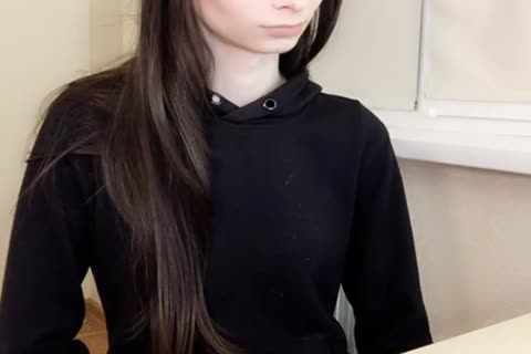 Skinny Pale Goth Trap On web camera
