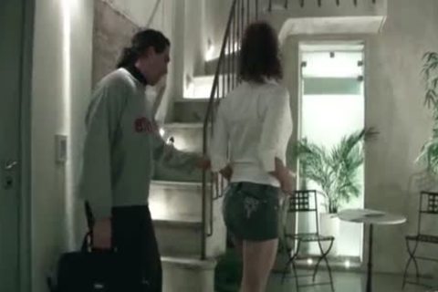 shemale Suprise lad With weenie And Let Her wazoo poke out of jo-bag And sperm Inside