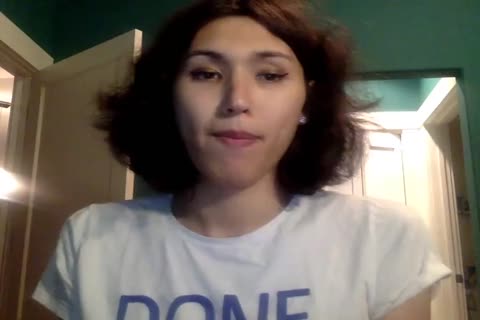 Cutest Ladyboy Sarah Jae Toying Her wazoo And Having Lunch