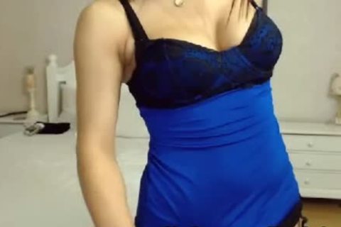 tasty brunette hair tranny chick undresses Down And Jerks Off