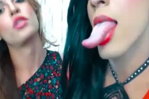 nice-looking lengthy Tongue T beauty giving a kiss oral sex