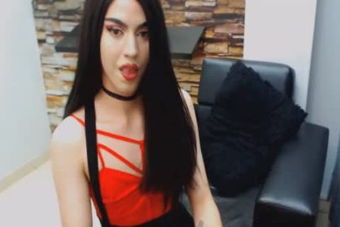 yummy lady-man In Red Hard Jacking