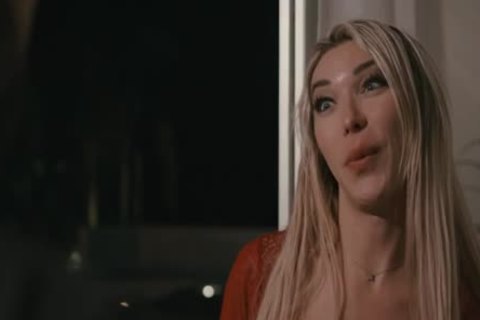nice-looking blonde TS Aubrey Kate face holes And Analed Her Boyfriend