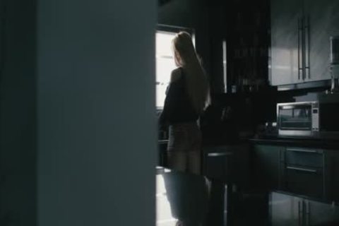 dark dude nails busty Transbabe Aubrey Kates arsehole On The bed