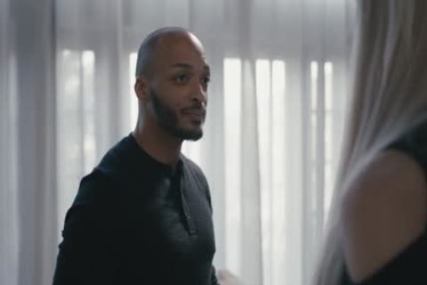 dark dude nails busty Transbabe Aubrey Kates arsehole On The bed