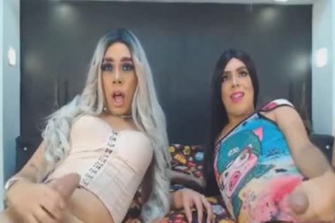 Female whore sucks tgirl dicks