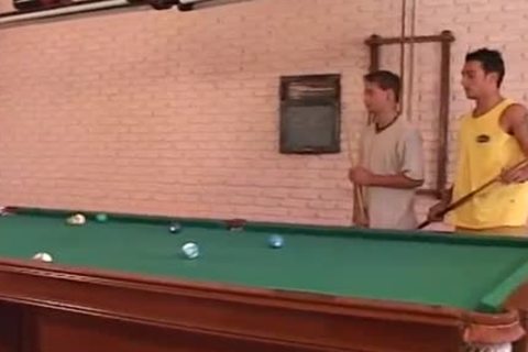 horny latin chick tranny fucks horny twink On The Pool Table And horny one greater quantity pecker At The Same Time