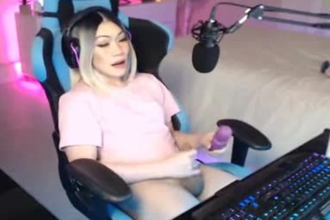 TS Ahri Fox sextoy cumshot