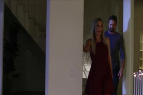 sexy blonde Transbabe Kayleigh Coxx lastly bonks Her Husbands butthole