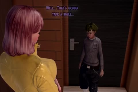 Two ladyboy Vs Two twink - Animated Family fuckfest