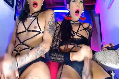 excellent Double Mega penis Femboys Stroking