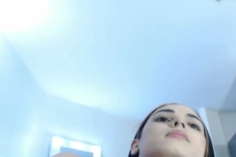 horny latina legal age teenager ladyboy Stripteasing On web camera