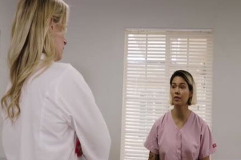 blond Tbabe Nikki depraved receives Analed In The Hospital bed