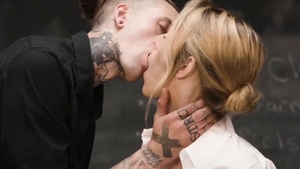 Beautiful Casey Kisses kissing sucking dick