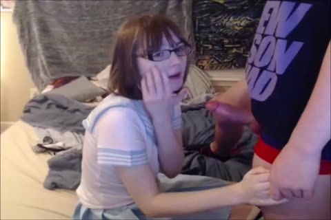 tranny sucking Her Partner's pecker And he Cums On Her Face