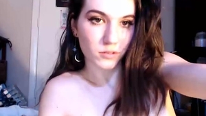 horny Little Titty tgirl Masturbating In Live