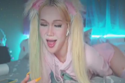 delicious web camera ladyboy sucking dildo