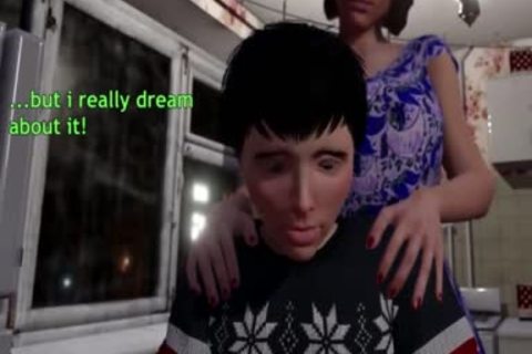 3D Sissy Transformation: ladyboy mom Makes A Gift, Futa TS
