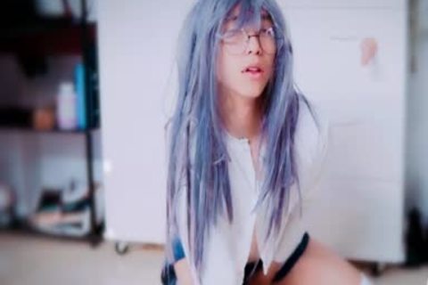 juicy asian Sissy cum With Foxtail