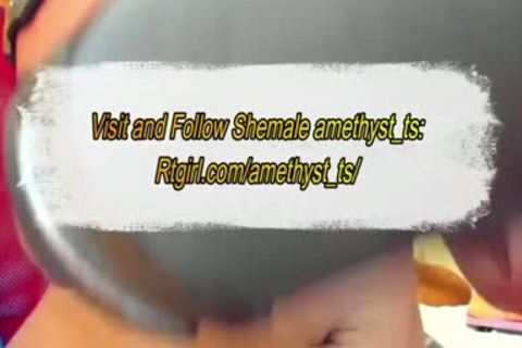 enormous titties Cosplayer Filipina Ladyboy Stroking Her enormous cock