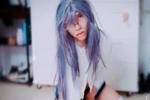 nasty asian Sissy sperm With Foxtail