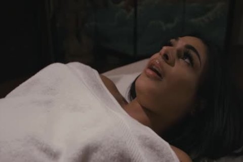 dark Masseur face holes And arse fucks His busty shemale Client
