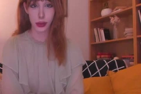 tranny juicy As Hell undresses under Her cam And jack off