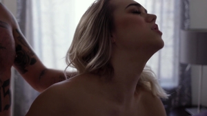 Trans Sensual: Spitting piercing american blond