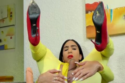 Monster penis shemale Yasmin Dornelles Masturbates
